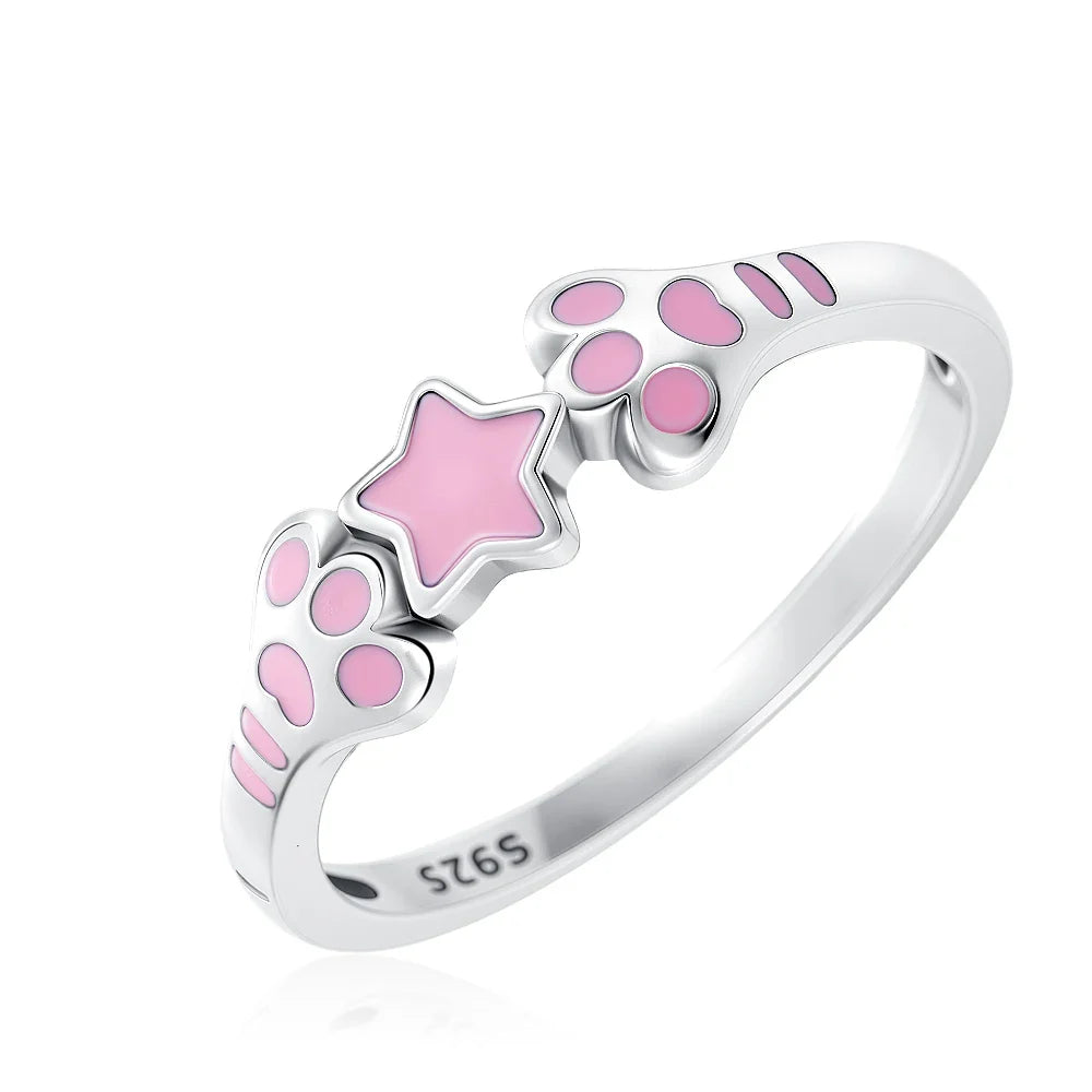 Sparkling Pink Bow Lotus Elephant Ring | Women's Wedding Banquet Jewelry Gift