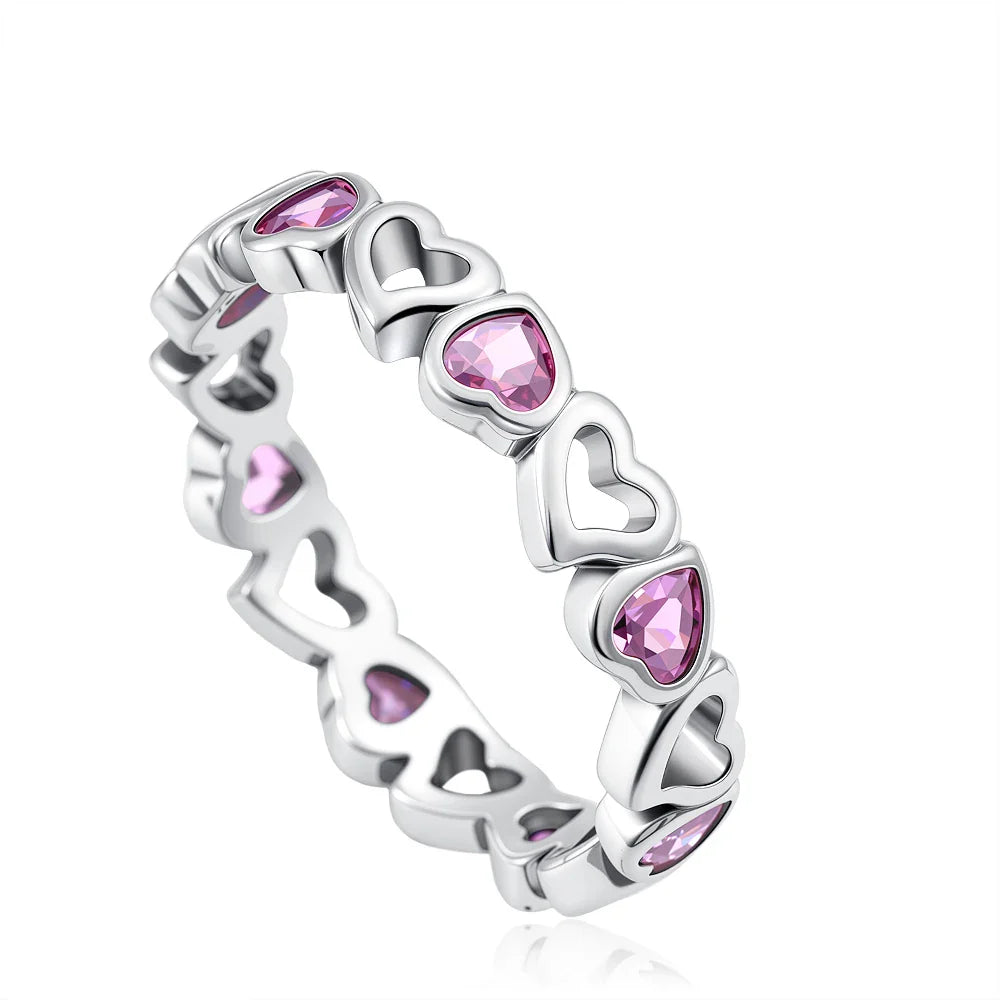 Sparkling Pink Bow Lotus Elephant Ring | Women's Wedding Banquet Jewelry Gift